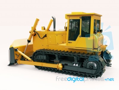 Heavy Crawler Bulldozer Stock Image