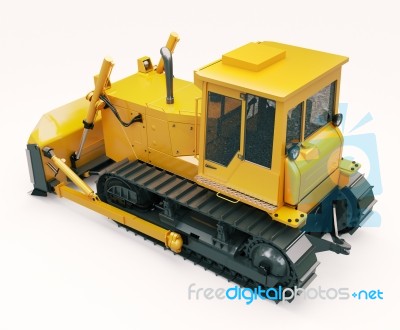 Heavy Crawler Bulldozer Stock Image