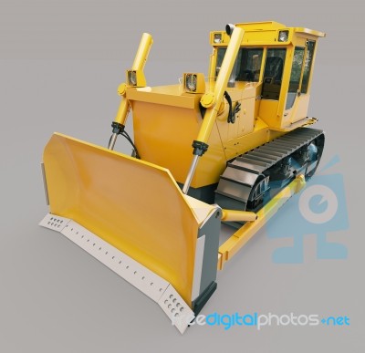 Heavy Crawler Bulldozer Stock Image
