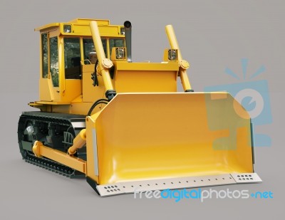 Heavy Crawler Bulldozer Stock Image