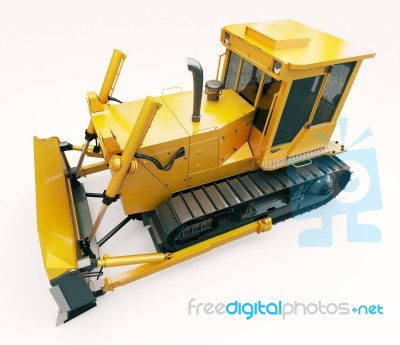 Heavy Crawler Bulldozer Stock Image