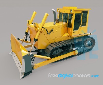 Heavy Crawler Bulldozer Stock Image