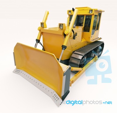 Heavy Crawler Bulldozer Stock Image