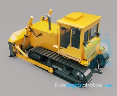 Heavy Crawler Bulldozer Stock Image