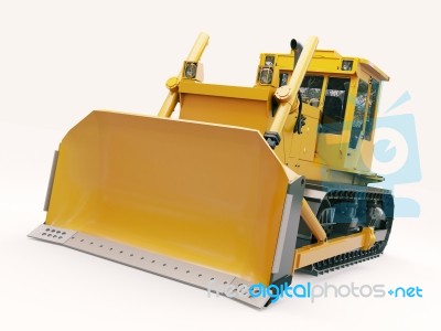 Heavy Crawler Bulldozer Stock Image