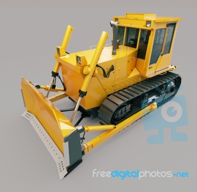 Heavy Crawler Bulldozer Stock Image