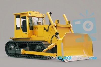 Heavy Crawler Bulldozer Stock Image