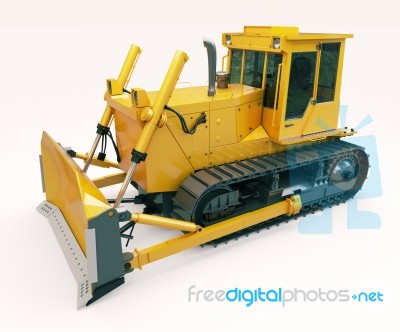 Heavy Crawler Bulldozer Stock Image