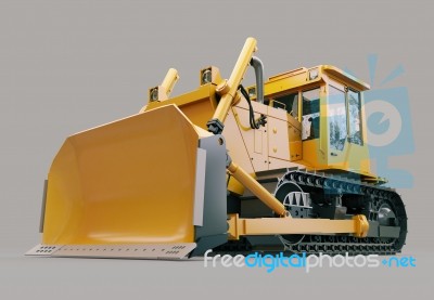 Heavy Crawler Bulldozer Stock Image