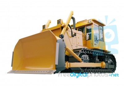 Heavy Crawler Bulldozer  Isolated Stock Image