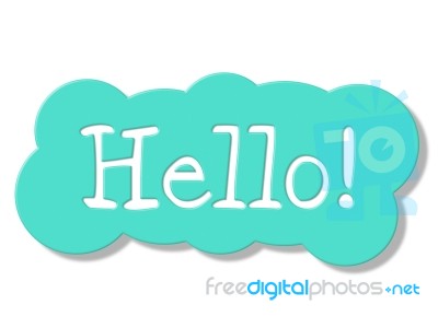 Hello Sign Shows How Are You And Display Stock Image