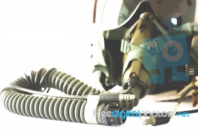 Helmet Of A Pilot Stock Photo Helmet Of A Pilot Stock Photo