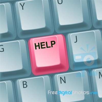 Help Key On Keyboard Stock Image