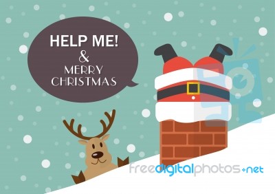 Help Me And Merry Christmas Stock Image