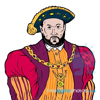 Henry Viii Front Stock Image