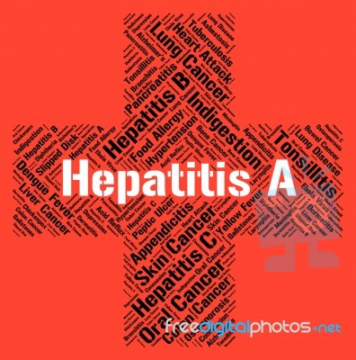 Hepatitis A Indicates Ill Health And Affliction Stock Image