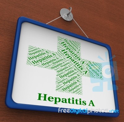 Hepatitis A Shows Ill Health And Affliction Stock Image