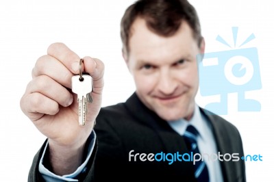 Here Is Your New House Key! Stock Photo