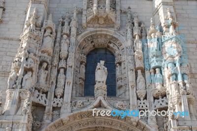 Hieronymites Monastery In Lisbon (detail) Stock Photo