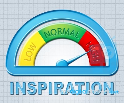High Inspiration Means Stimulate Display And Galvanize Stock Image