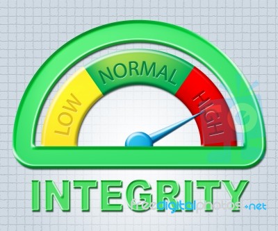 High Integrity Means Honor Reputation And Decency Stock Image