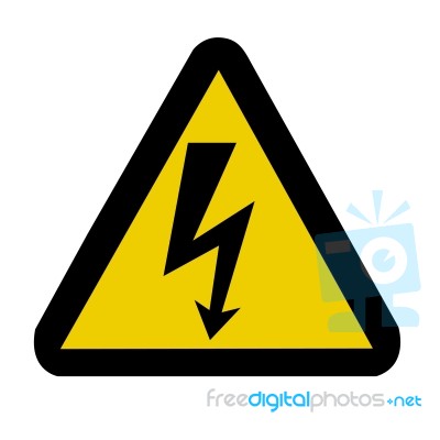 High Voltage Warning Sign Stock Image