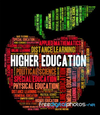 Higher Education Shows Learning Educate And Studying Stock Image