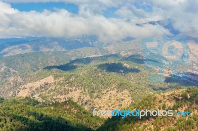 Highland Landscape In Rural Guatemala Area Stock Photo