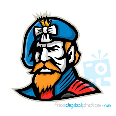 Highlander Mascot Stock Image
