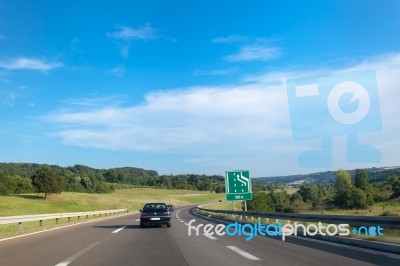 Highway In Serbia, Europe Stock Photo