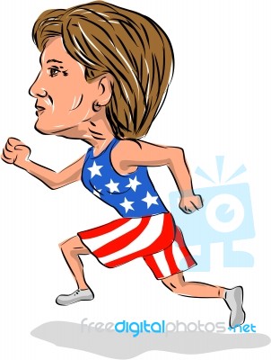 Hillary Clinton Run For President 2016 Stock Image