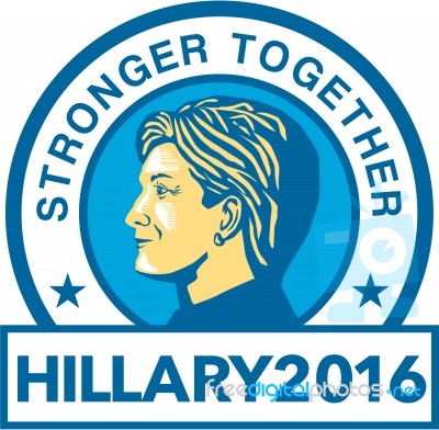 Hillary For President 2016 Stock Image