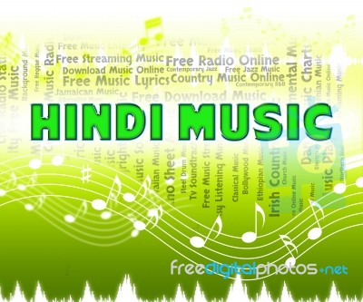 Hindi Music Shows Sound Tracks And Audio Stock Image
