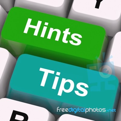 Hints Tips Keys Mean Guidance And Advice Stock Image
