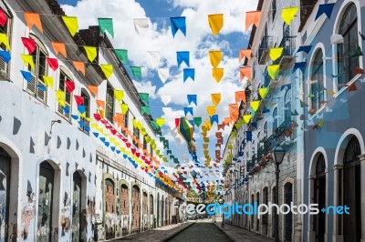 Historic City Of Sao Luis, Maranhao State, Brazil Stock Photo