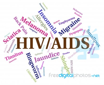 Hiv Aids Means Acquired Immunodeficiency Syndrome And Affliction… Stock Image