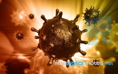 Hiv Cell Stock Image