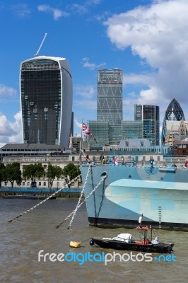 Hms Belfast Stock Photo