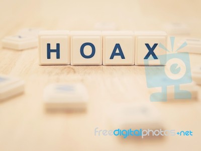 Hoax Stock Photo