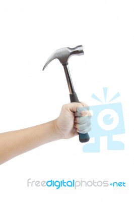Hold A Hammer Stock Photo