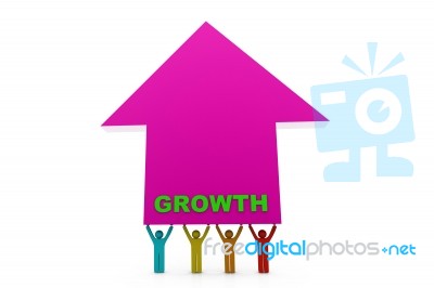 Holding Growth Arrow Stock Image