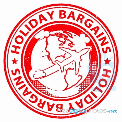 Holiday Bargains Shows Offer Sale And Vacationing Stock Image
