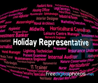 Holiday Representative Indicating Go On Leave And Salesmen Employment Stock Image