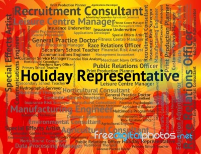 Holiday Representative Shows Go On Leave And Career Stock Image