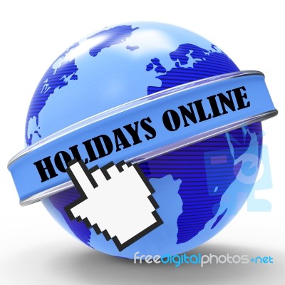 Holidays Online Shows Web Site And Break 3d Rendering Stock Image