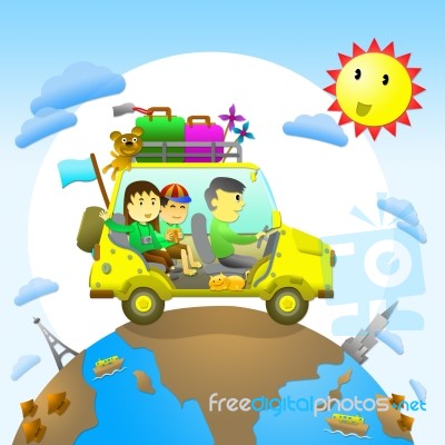 Holyday Tour On The World Stock Image