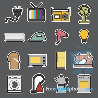 Home Appliances Icon Stock Image