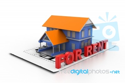 Home For Rent Stock Image