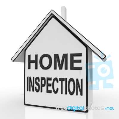 Home Inspection House Means Assessing And Inspecting Property Stock Image