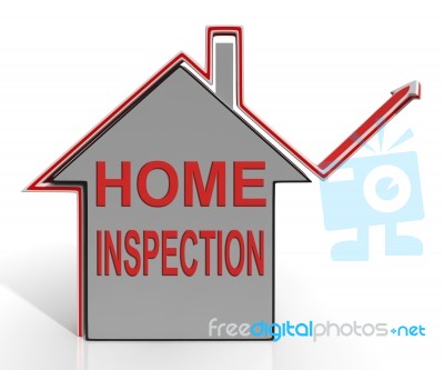 Home Inspection House Means Examine Property Safety And Quality Stock Image